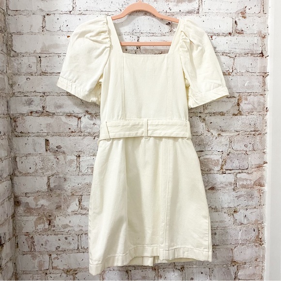 & Other Stories White / Cream Denim Mini Dress - Picture 8 of 10